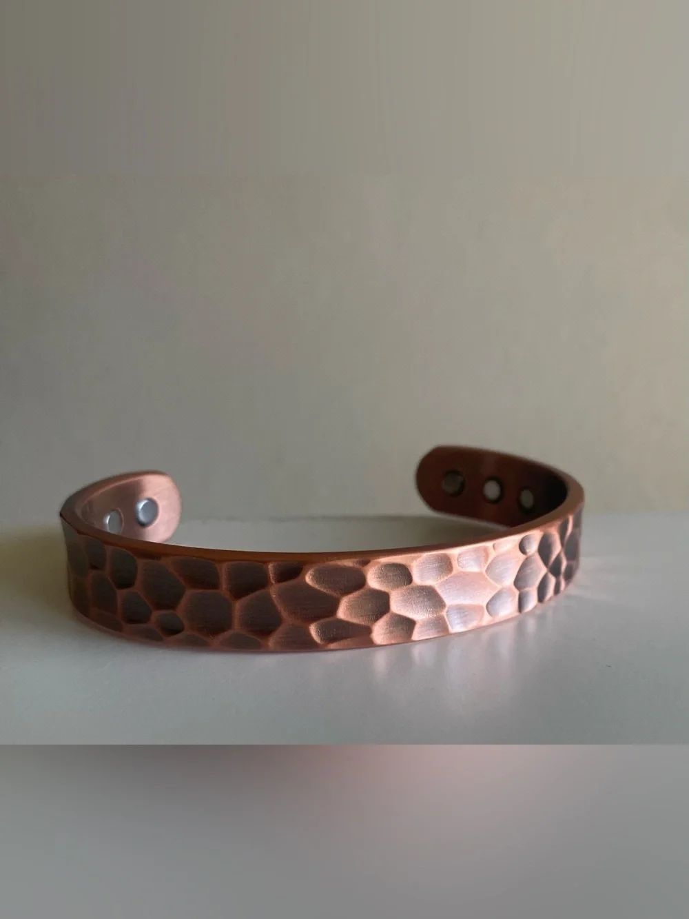Copper  Hammered Magnetic Therapy Bracelet